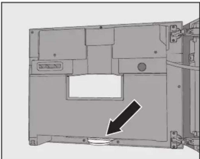MIELE CVA 7370 - Nettoyage de l'intérieur de la machine à café, de la partie intérieure de la porte et du bac d'égouttage - 1