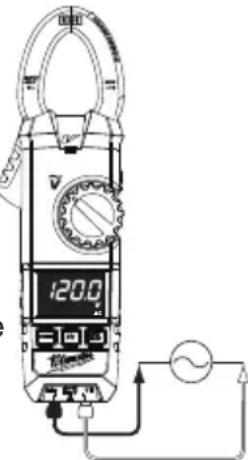 MILWAUKEE 223620 - A DANGER To avoid electrical shock: Never make measurement on a circuit in which voltage over AC600V exists. Do not use with the Battery Cover removed. Keep fingers away from jaws during measurements. - 1