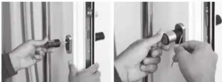 Burg Wächter secuENTRY easy 5602 - When installing the cylinder, proceed as follows: - 7