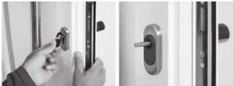 Burg Wächter secuENTRY easy 5602 - When installing the cylinder, proceed as follows: - 6