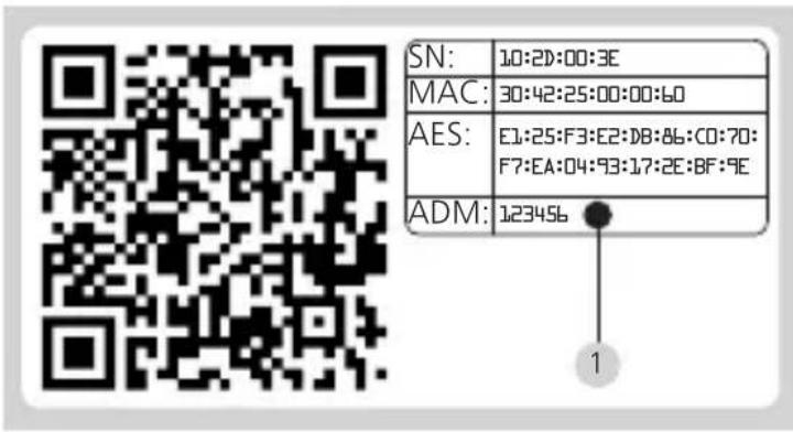 Burg Wächter secuENTRY pro 7116 - Administrator code / QR-Code - 1