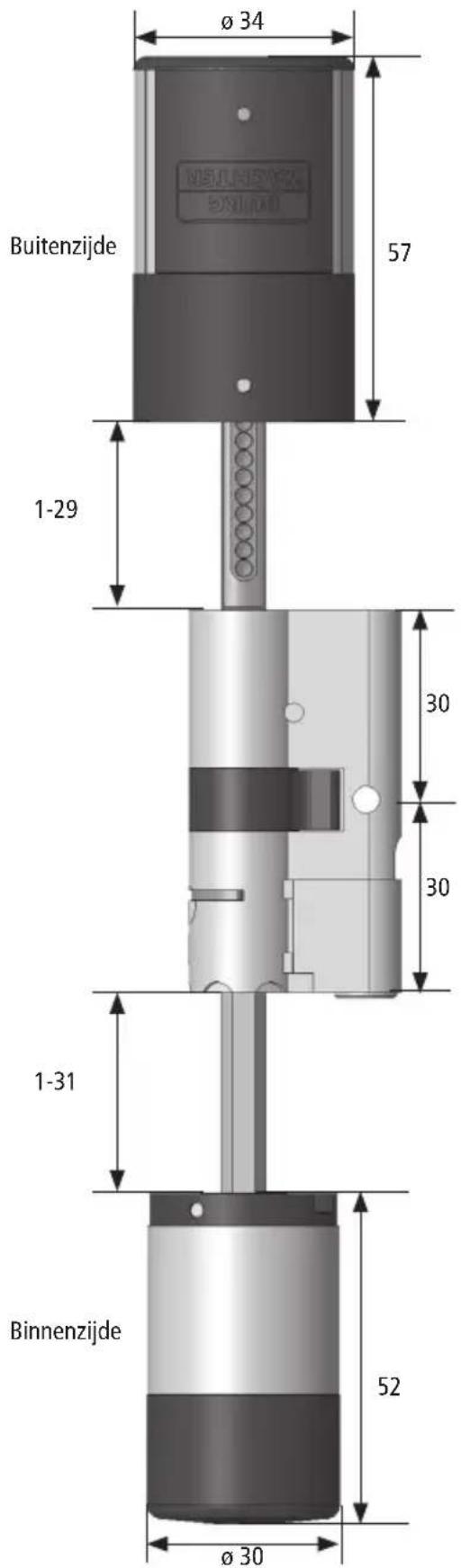 Burg Wächter secuENTRY easy plus 5652 - Maten secuENTRY easy plus cilinder - 1
