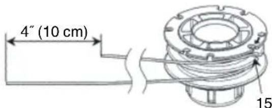 HiKOKI TCG 24ECP - Remplacement du fi l nylon - 2