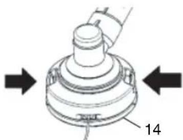 HiKOKI TCG 24ECP - Remplacement du fi l nylon - 1