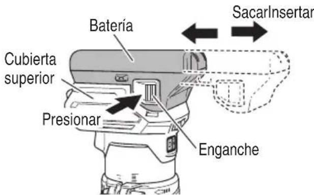 HiKOKI M 1808DA - MÉTODO DE EXTRACCIONE INSTALACION DE LA BATERIA - 1