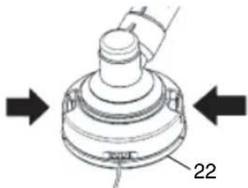 HiKOKI TCG 24EBSP - Remplacement du fi l nylon - 1