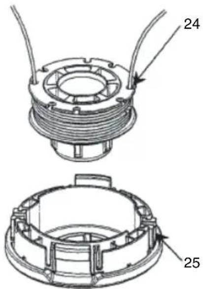 HiKOKI TCG 24EBSP - Nylon line replacement - 4