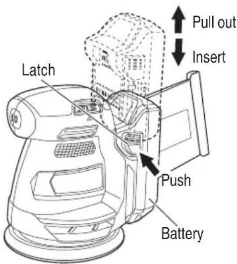 HiKOKI SV 1813DA - INSTALLING AND REMOVING THE BATTERY - 1