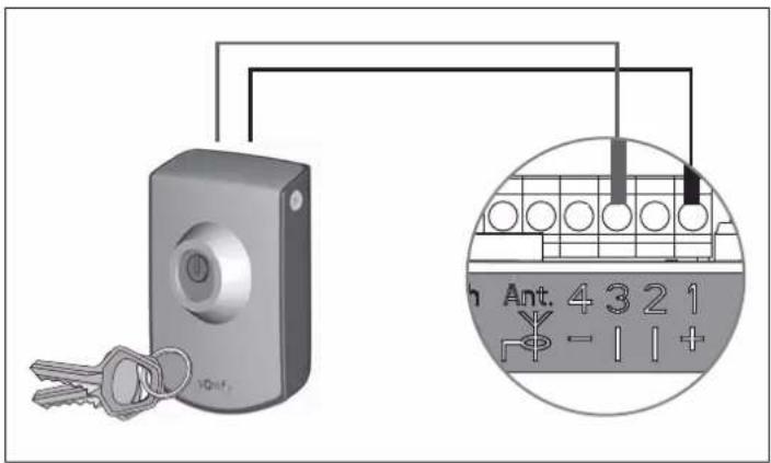 SOMFY GDK 700 - Raccordement du contact à clé - 1