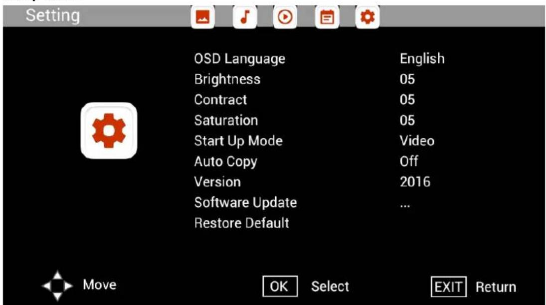 BRAUN DigiFrame 15 Vintage - Setup Menu - 1