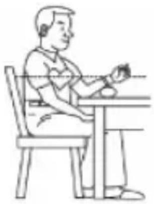 ProfiCare PCBMG 3018 - Postura corporal durante la medición Medición sentado cómodamente - 1