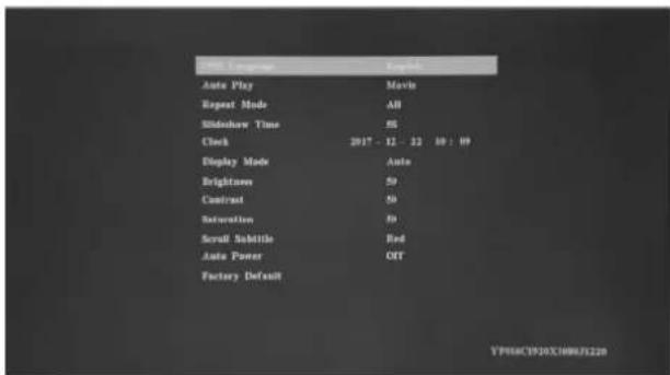 BRAUN DigiFrame 1901 - Menu de configuration - 1