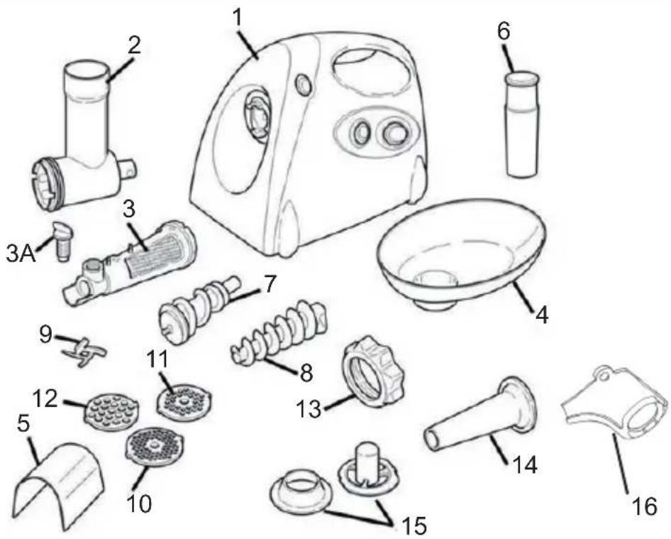 ARDES AR7450R - INSTRUCTIONS FOR USE - TOMATO PROCESSOR / MEAT GRINDER - 1