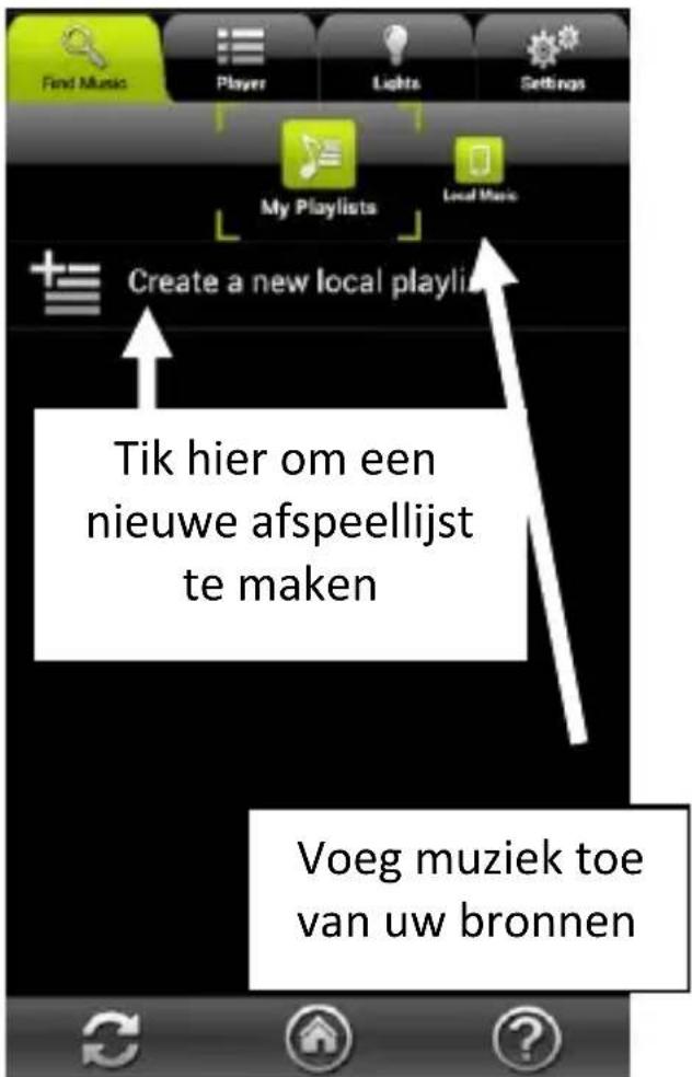 AwoX Striim SLCW13 - Begin met het aanmaken van een nieuwe (lege) afspeellijst - 1