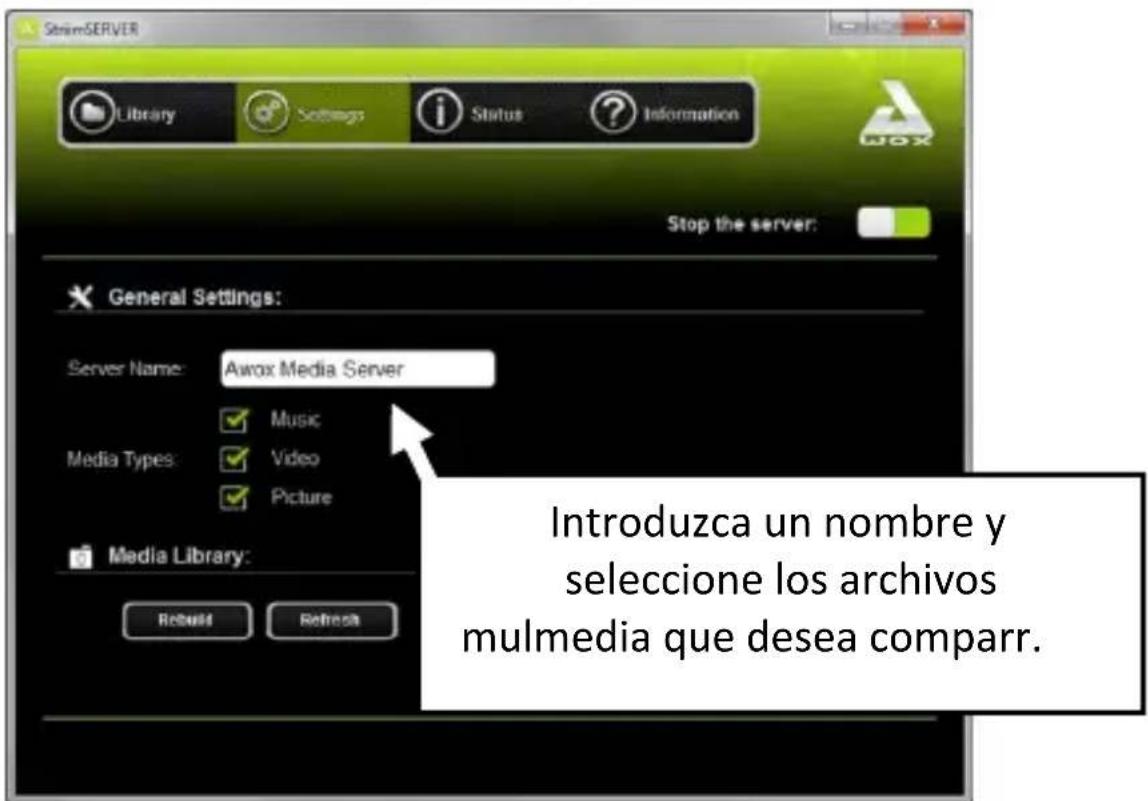 AwoX Striim SLCW13 - La aplicación abre la ventana Sengs: - 1