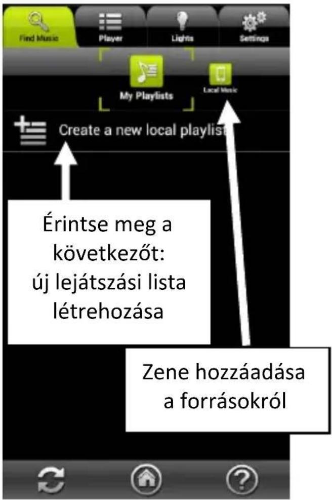 AwoX Striim SLCW13 - Új (üres) lejátszási lista létrehozása - 1