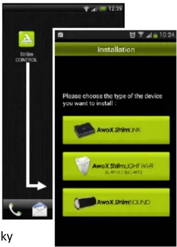AwoX Striim SLCW13 - Nastavení aplikace AwoX Striim CONTROL - 1