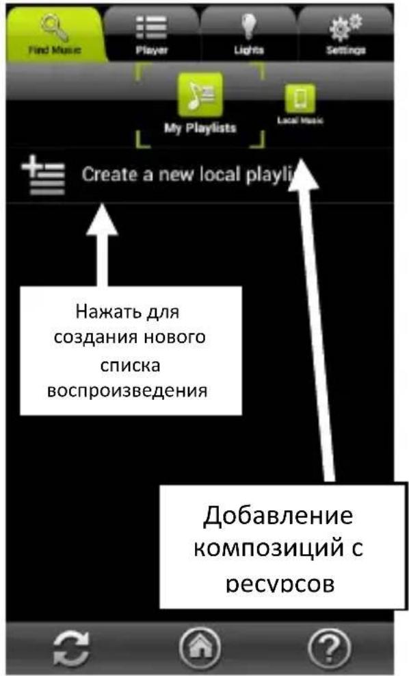 AwoX Striim SLCW13 - Создание нового (пустого) списка воспроизведения - 1