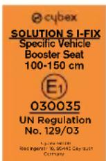 CYBEX Solution S iFix - CERTIFIKACE - 1