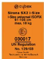 CYBEX Sirona SX2 iSize - CERTIFICACIÓN - 1