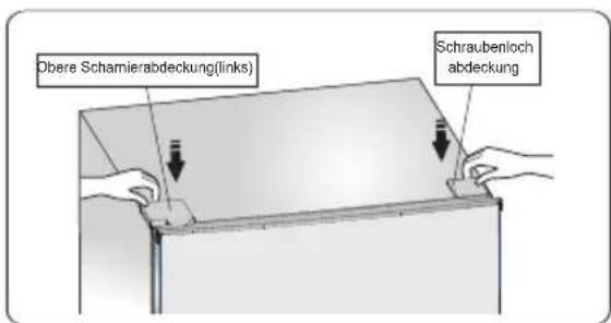 Obere Schamierabdeckung(links) Schraubenloch abdeckung