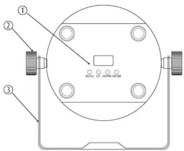 Varytec BAT.PAR 3 RGBW - Connexions et éléments de commande - 1