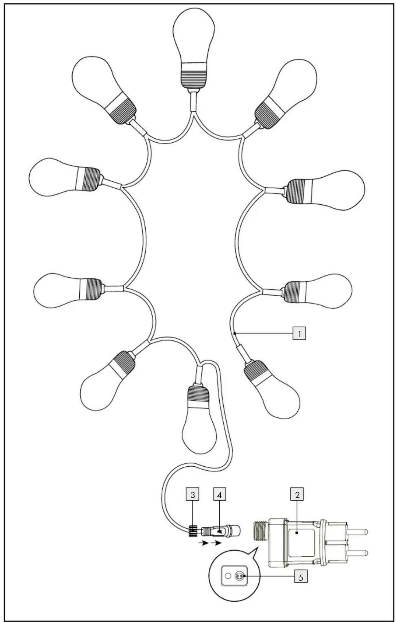 Livarno Lux HG06008A - LED-SOMMERLYSKÄDE - 1