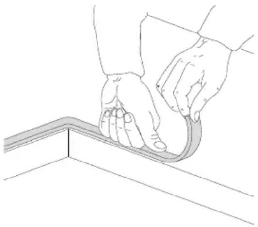 Foster 7053 062 - Installation on the support structure (worktop) of a traditional built-in cooker hob (8 mm edge, Q4 edge, semi-flush edge) - 6