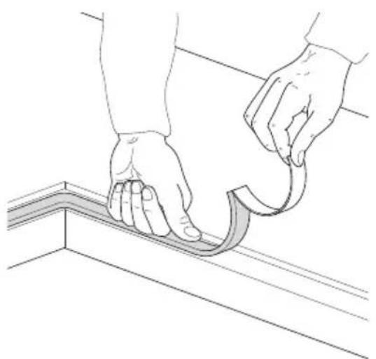 Foster 7206 082 - Installatie op de steunstructuur (werkblad) van een kookplaat met aan-sluitende inbouw (aansluitende top rand) - 3