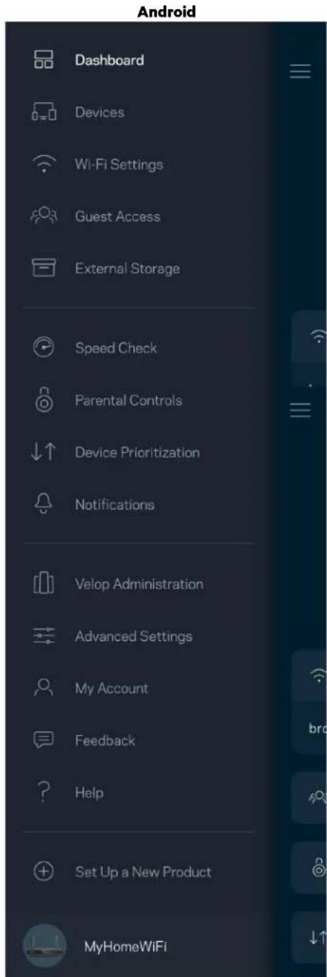 LINKSYS Hydra Pro 6 - Menu de navigation - 2