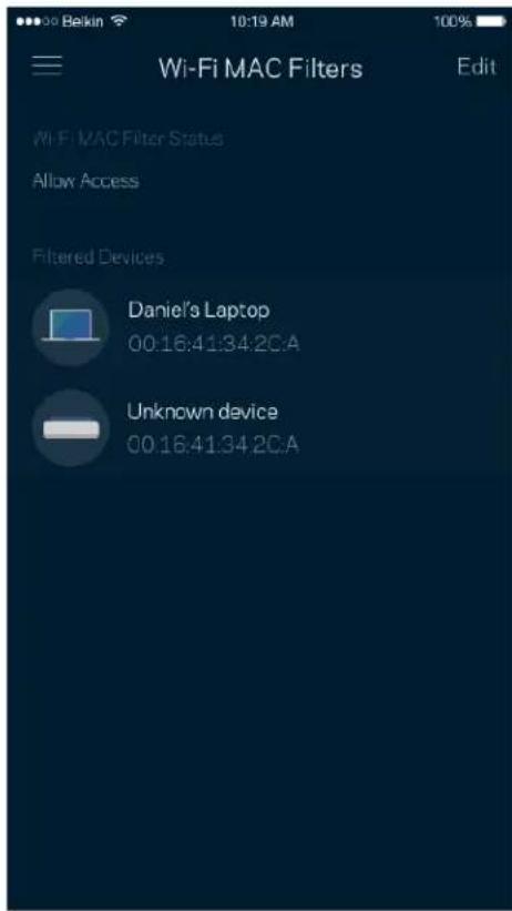 LINKSYS Hydra Pro 6 - Filtre MAC Wi-Fi - 1