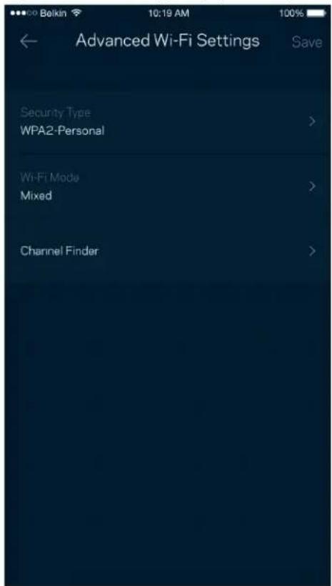 LINKSYS Hydra Pro 6 - Pokročile nastavenia siete Wi-Fi (Advanced Wi-Fi Settings) - 1