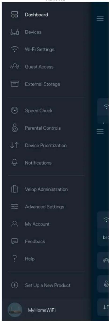LINKSYS Hydra Pro 6 - Navigeringsmeny - 2