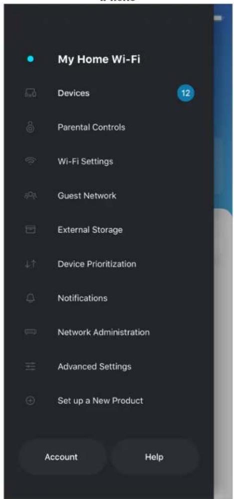 LINKSYS Hydra Pro 6 - Navigasjonsmeny - 1