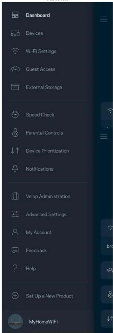 LINKSYS Hydra Pro 6 - Glavni meni - 3