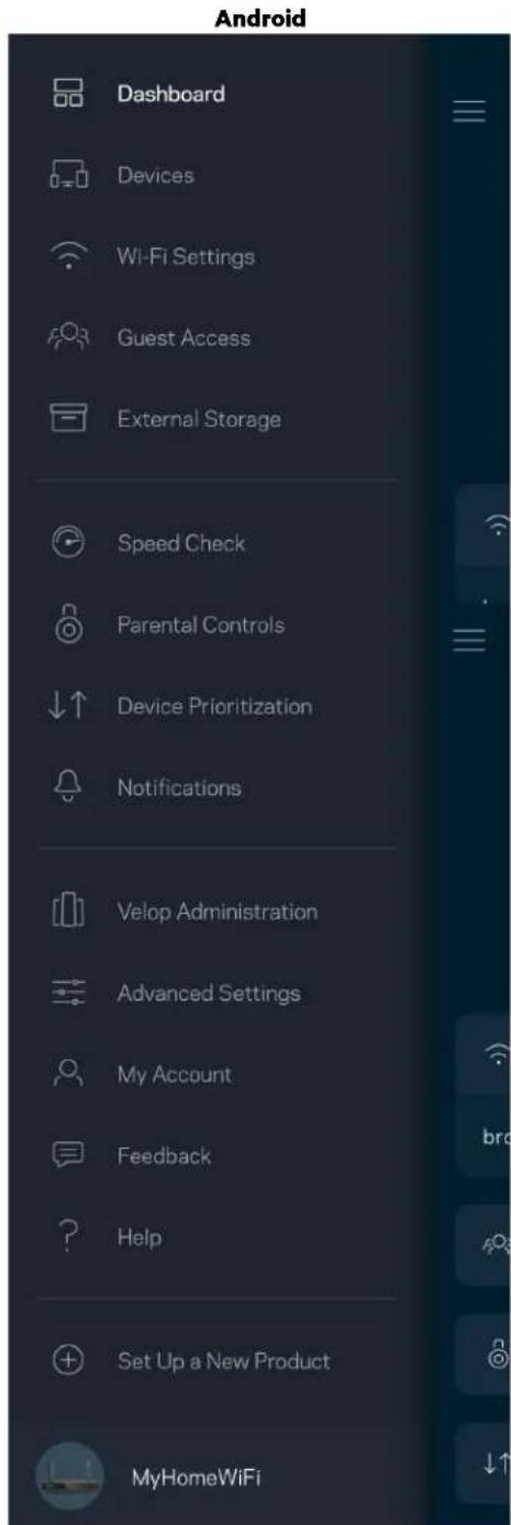 LINKSYS Hydra Pro 6 - Navegerimismenu - 2