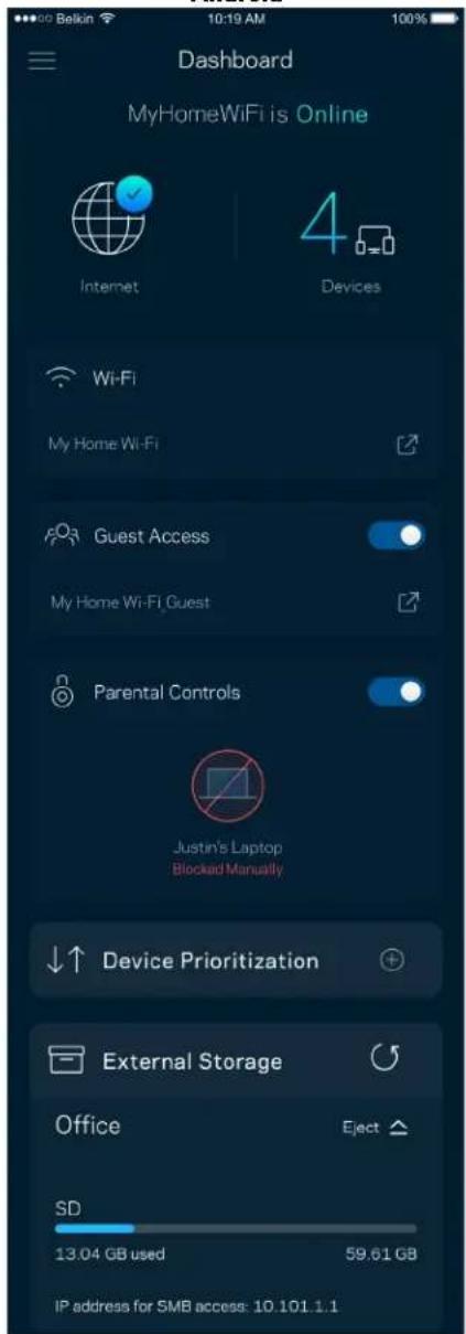 LINKSYS Hydra Pro 6 - Tabula ( Dashboard) - 2