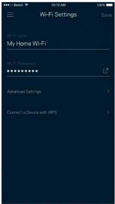 LINKSYS Hydra Pro 6 - Nastavenia siete Wi-Fi (Wi-Fi Settings) - 1
