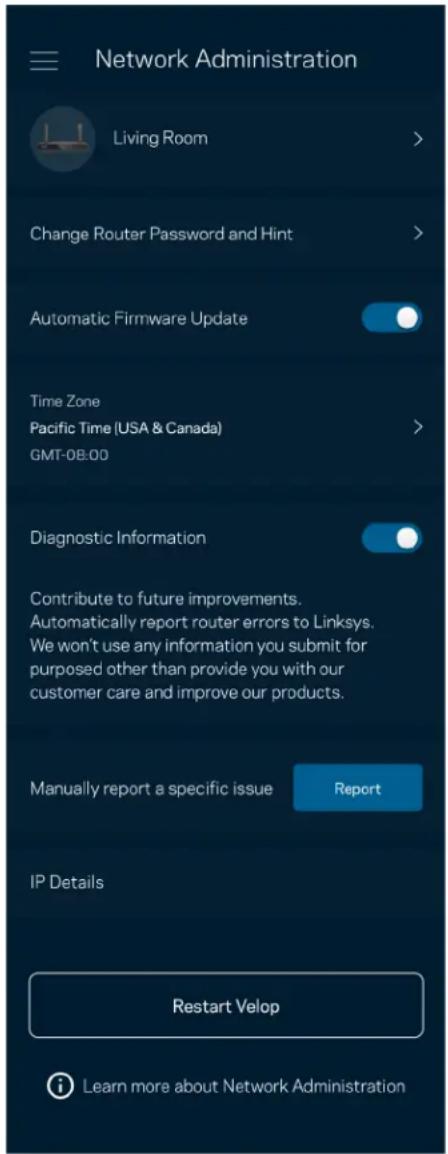 LINKSYS Hydra Pro 6 - Tinklo / maršruto parinktuvo administravimas - 1