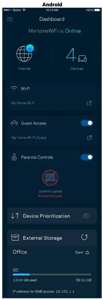 LINKSYS Hydra Pro 6 - Instrumentpanel - 2