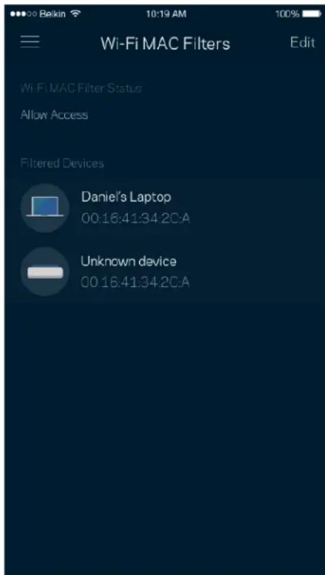 LINKSYS Hydra Pro 6 - Wi-Fi MAC Filters (DiItpa MAC aoupauou dukou) - 1