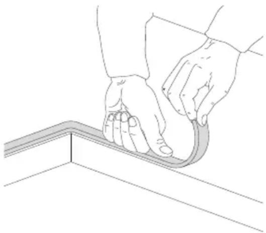 Foster 7209 032 - Installation on the support structure (worktop) of a traditional built-in cooker hob (8 mm edge, Q4 edge, semi-flush edge) - 6
