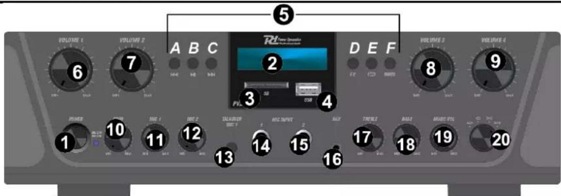 Power Dynamics PV240BT - FACES AVANT ET ARRIERE - 1