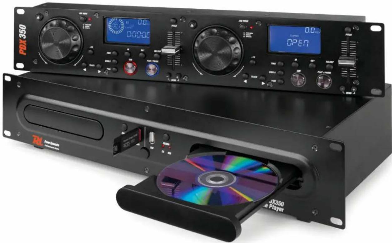 Power Dynamics PDX350 - PDX350 Double CD/MP3/USB Player - 1