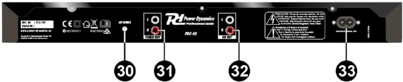 Power Dynamics PDC60 - AFFICHAGE TUNER - 1