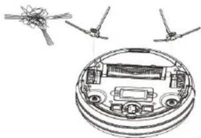 BLACK & DECKER BXRV500E - CLEANING ROBOT'S MAIN ROTATIVE BRUSH AND SIDE BRUSHES: - 6