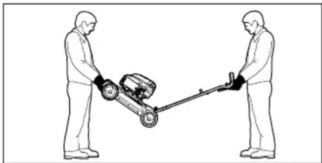 STIHL RM 4 RV - Transportar o cortador de relva - 1