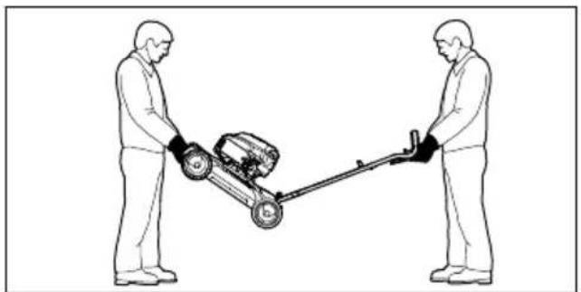 STIHL RM 4 RV - Přenášení sekačky na trávu - 1