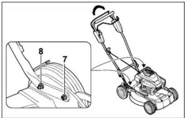 STIHL RM 4 RV - Раскладывание и регулировка ведущей ручки - 3