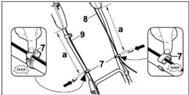 STIHL RM 4 RT - Työntöaisan kiinnittäminen - 3